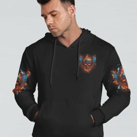 HEAVEN DON'T WANT ME FIRE SKULL WINGS ALL OVER PRINT - TLNZ1002235
