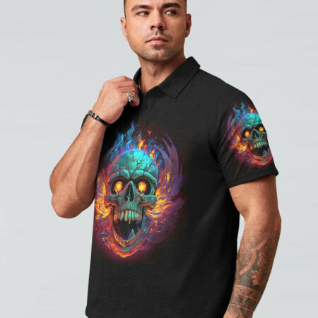 I HAVE THREE SIDES FIRE SKULL ALL OVER PRINT - TLTR1004233