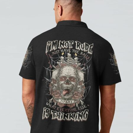 I'M NOT RUDE 3 SKULLS ALL OVER PRINT - TLNZ1011221
