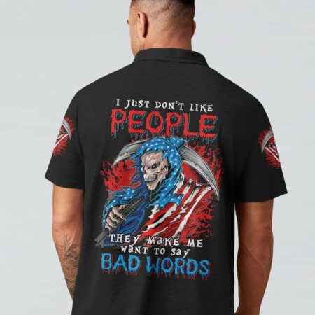 I JUST DON'T LIKE PEOPLE SKULL REAPER ALL OVER PRINT - TLTM2911224