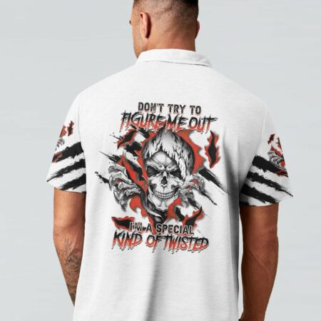 DON'T TRY TO FIGURE ME TORN SKULL ALL OVER PRINT - TLTM1411222