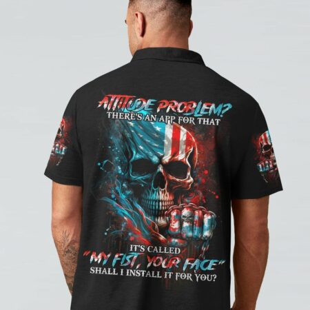 ATTITUDE PROBLEM SKULL FLAG ALL OVER PRINT - TLNO1803233