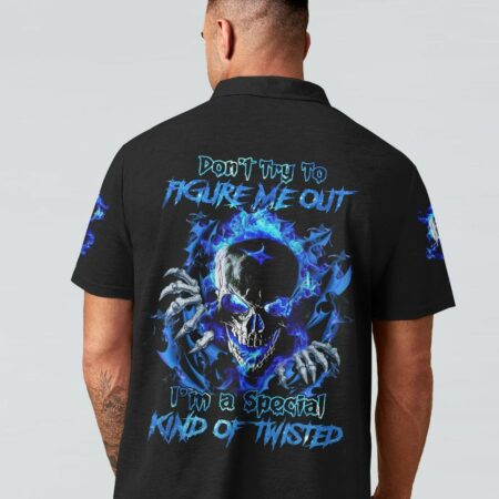 DON'T TRY TO FIGURE ME FIRE TORN SKULL ALL OVER PRINT - TLNZ1711223