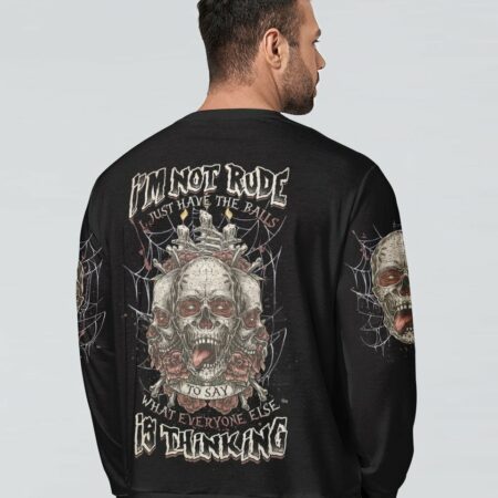 I'M NOT RUDE 3 SKULLS ALL OVER PRINT - TLNZ1011221