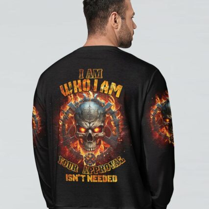 I AM WHO I AM FIRE SKULL CHAIN ALL OVER PRINT - TLTR1002234