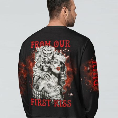 FROM OUR FIRST KISS KING QUEEN COUPLE SKULL ALL OVER PRINT - TLNO2612222