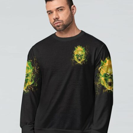 I CAN FIX STUPID FLAMING SKULL ALL OVER PRINT - TLTM1011222