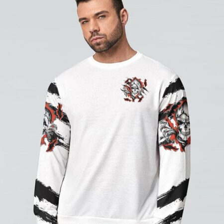 DON'T TRY TO FIGURE ME TORN SKULL ALL OVER PRINT - TLTM1411222