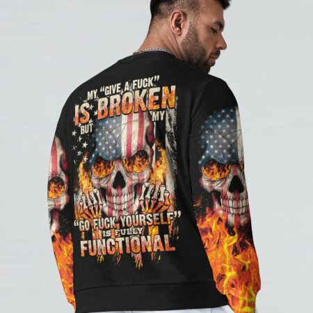 MY GIVE A F AMERICAN SKULL ALL OVER PRINT - TLTY2811223