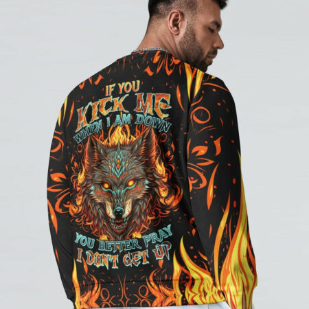 IF YOU KICK ME WOLF ALL OVER PRINT - TLTW1004234