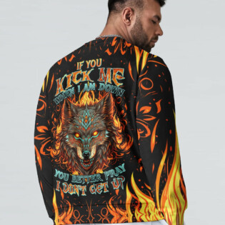 IF YOU KICK ME WOLF ALL OVER PRINT - TLTW1004234