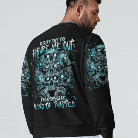DON'T TRY TO FIGURE ME OUT SKULL ALL OVER PRINT - TLTM2312223