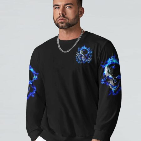 DON'T TRY TO FIGURE ME FIRE TORN SKULL ALL OVER PRINT - TLNZ1711223