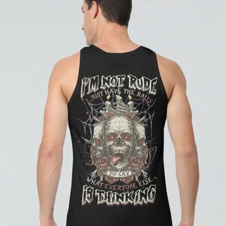 I'M NOT RUDE 3 SKULLS ALL OVER PRINT - TLNZ1011221