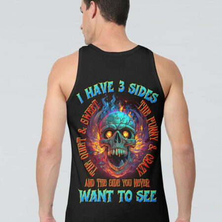 I HAVE THREE SIDES FIRE SKULL ALL OVER PRINT - TLTR1004233