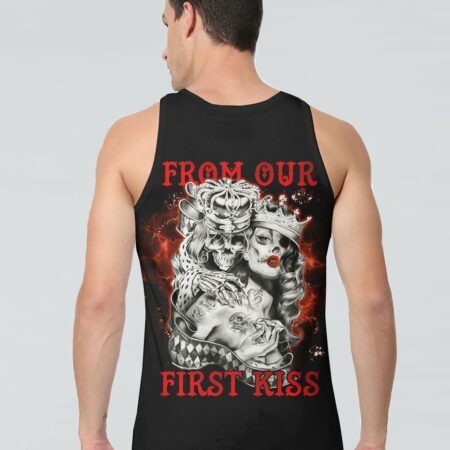 FROM OUR FIRST KISS KING QUEEN COUPLE SKULL ALL OVER PRINT - TLNO2612222