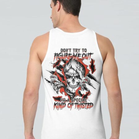 DON'T TRY TO FIGURE ME TORN SKULL ALL OVER PRINT - TLTM1411222