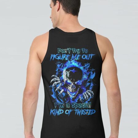DON'T TRY TO FIGURE ME FIRE TORN SKULL ALL OVER PRINT - TLNZ1711223