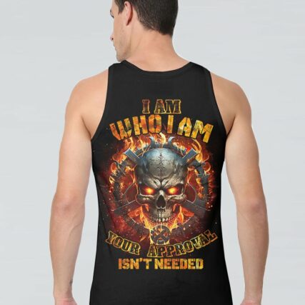 I AM WHO I AM FIRE SKULL CHAIN ALL OVER PRINT - TLTR1002234