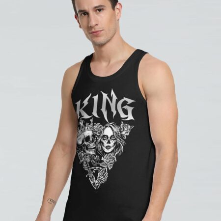 KING QUEEN GOTHIC SKULL COUPLE ALL OVER PRINT - TLTR1101234