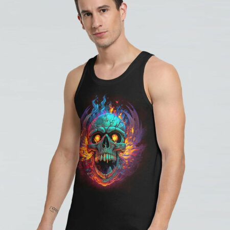 I HAVE THREE SIDES FIRE SKULL ALL OVER PRINT - TLTR1004233