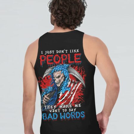 I JUST DON'T LIKE PEOPLE SKULL REAPER ALL OVER PRINT - TLTM2911224