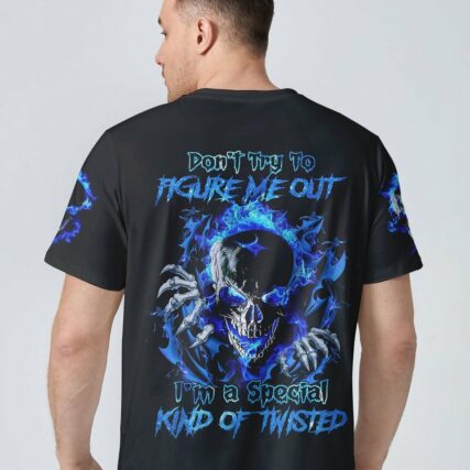 DON'T TRY TO FIGURE ME FIRE TORN SKULL ALL OVER PRINT - TLNZ1711223