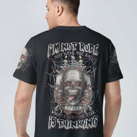 I'M NOT RUDE 3 SKULLS ALL OVER PRINT - TLNZ1011221