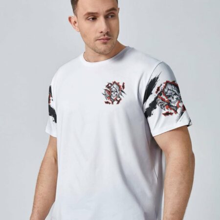 DON'T TRY TO FIGURE ME TORN SKULL ALL OVER PRINT - TLTM1411222