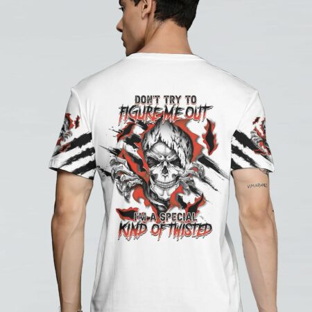 DON'T TRY TO FIGURE ME TORN SKULL ALL OVER PRINT - TLTM1411222