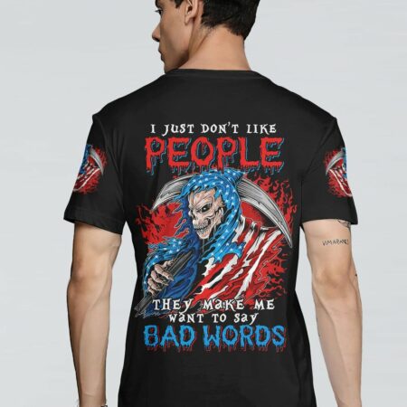 I JUST DON'T LIKE PEOPLE SKULL REAPER ALL OVER PRINT - TLTM2911224
