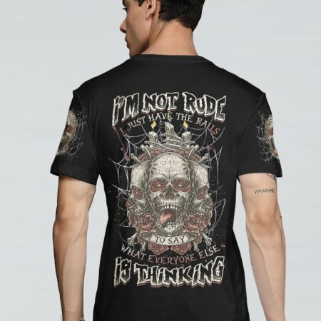 I'M NOT RUDE 3 SKULLS ALL OVER PRINT - TLNZ1011221