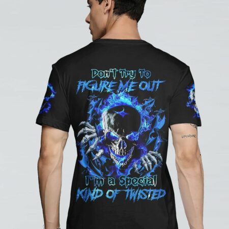 DON'T TRY TO FIGURE ME FIRE TORN SKULL ALL OVER PRINT - TLNZ1711223