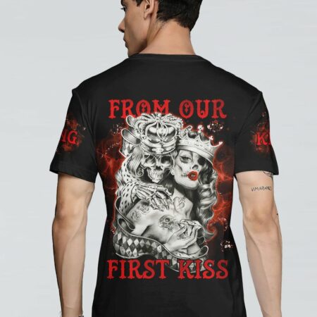 FROM OUR FIRST KISS KING QUEEN COUPLE SKULL ALL OVER PRINT - TLNO2612222