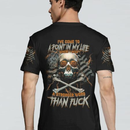 I'VE COME TO A POINT IN MY LIFE FLAG SKULL ALL OVER PRINT - TLTM0512224
