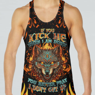 IF YOU KICK ME WOLF ALL OVER PRINT - TLTW1004234