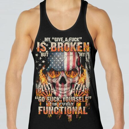 MY GIVE A F AMERICAN SKULL ALL OVER PRINT - TLTY2811223