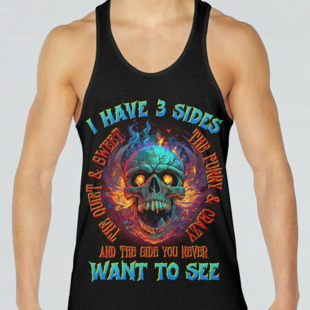 I HAVE THREE SIDES FIRE SKULL ALL OVER PRINT - TLTR1004233