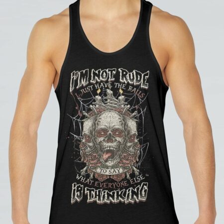 I'M NOT RUDE 3 SKULLS ALL OVER PRINT - TLNZ1011221
