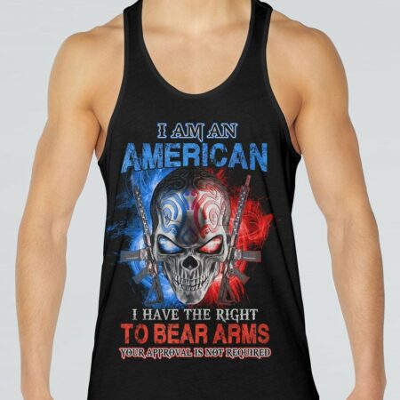 I AM AN AMERICAN SKULL ALL OVER PRINT - YHHN0212225