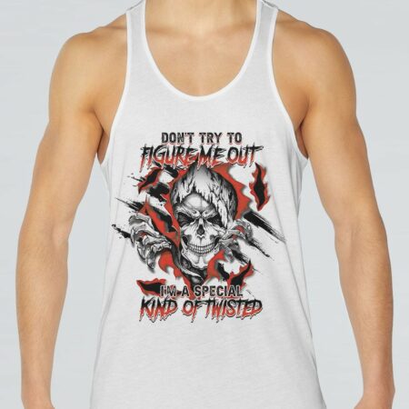 DON'T TRY TO FIGURE ME TORN SKULL ALL OVER PRINT - TLTM1411222