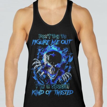DON'T TRY TO FIGURE ME FIRE TORN SKULL ALL OVER PRINT - TLNZ1711223