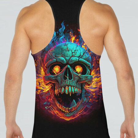 I HAVE THREE SIDES FIRE SKULL ALL OVER PRINT - TLTR1004233