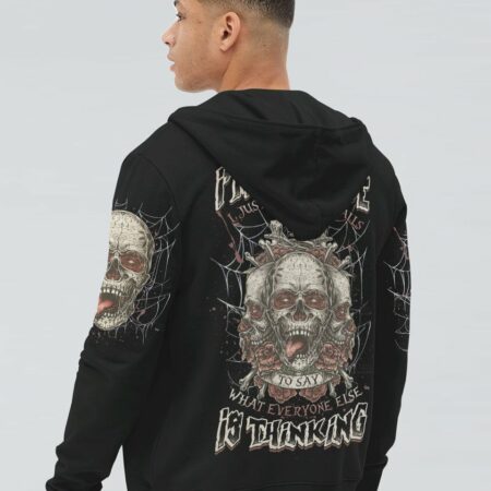 I'M NOT RUDE 3 SKULLS ALL OVER PRINT - TLNZ1011221
