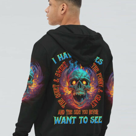 I HAVE THREE SIDES FIRE SKULL ALL OVER PRINT - TLTR1004233