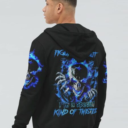 DON'T TRY TO FIGURE ME FIRE TORN SKULL ALL OVER PRINT - TLNZ1711223
