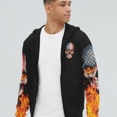 MY GIVE A F AMERICAN SKULL ALL OVER PRINT - TLTY2811223
