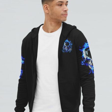 DON'T TRY TO FIGURE ME FIRE TORN SKULL ALL OVER PRINT - TLNZ1711223