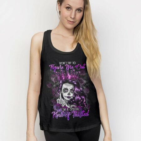 DON'T TRY TO FIGURE ME OUT CROWN SUGAR SKULL ALL OVER PRINT - TLTM1511222