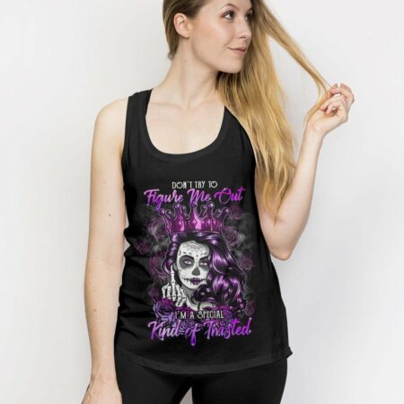 DON'T TRY TO FIGURE ME OUT CROWN SUGAR SKULL ALL OVER PRINT - TLTM1511222